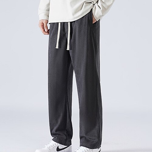Men's Corduroy Pants Trousers Casual Pants Pocket Drawstring Straight Leg Solid Color Comfort Casual Daily Going out Streetwear Chic & Modern Black Blue Stretchy / Spring
Men's Corduroy Pants Trousers Casual Pants Pocket Drawstring Straight Leg Solid Color Comfort Casual Daily Going out Streetwear Chic & Modern Black Blue Stretchy / Spring
