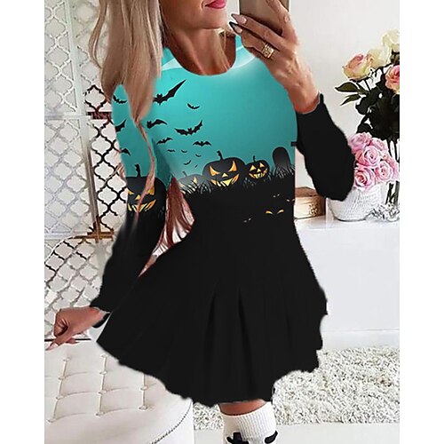 Women's Casual Dress Swing Dress Blue Orange Long Sleeve Pumpkin Pleated Winter Fall Autumn Crew Neck Romantic Winter Dress Fall Dress 2022 S M L XL 2XL 3XL 4XL 5XL 6XL
Women's Casual Dress Swing Dress Blue Orange Long Sleeve Pumpkin Pleated Winter Fall Autumn Crew Neck Romantic Winter Dress Fall Dress 2022 S M L XL 2XL 3XL 4XL 5XL 6XL