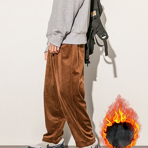 Men's Fleece Pants Corduroy Pants Winter Pants Trousers Casual Pants Pocket Solid Colored Warm Daily Holiday Going out Casual Loose Black Coffee Micro-elastic
Men's Fleece Pants Corduroy Pants Winter Pants Trousers Casual Pants Pocket Solid Colored Warm Daily Holiday Going out Casual Loose Black Coffee Micro-elastic