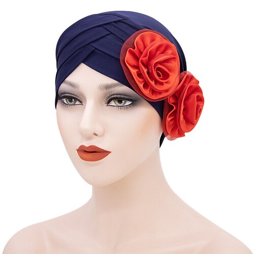 New Fashion Black Navy Turban Cap Forehead Cross Brim Muslim Kerchief Two Flower Kerchief Hair Accessories Ladies Kerchief Hat For Women
New Fashion Black Navy Turban Cap Forehead Cross Brim Muslim Kerchief Two Flower Kerchief Hair Accessories Ladies Kerchief Hat For Women