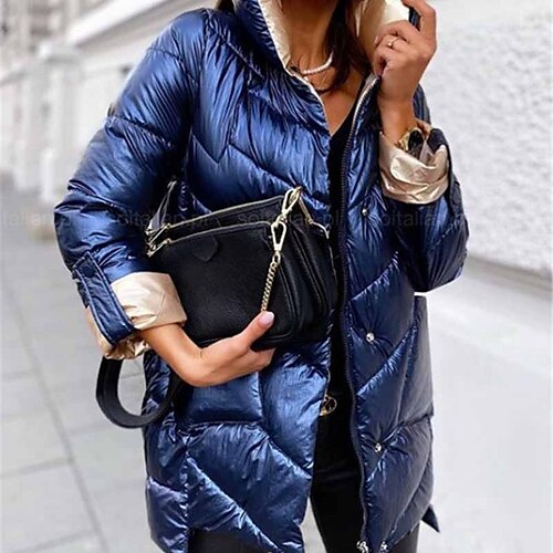 Women's Winter Jacket Winter Coat Parka Warm Breathable Outdoor Daily Wear Vacation Going out Pocket Zipper Lapel Casual Comfortable Street Style Solid Color Regular Fit Outerwear Long Sleeve Winter
Women's Winter Jacket Winter Coat Parka Warm Breathable Outdoor Daily Wear Vacation Going out Pocket Zipper Lapel Casual Comfortable Street Style Solid Color Regular Fit Outerwear Long Sleeve Winter