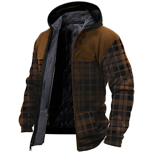 Men's Fleece Jacket Full Zip Hoodie Fleece Hoodie Sherpa Jacket Blue Red Brown Gray Hooded Plaid Checkered Graphic Prints Tartan Zipper Print Casual Daily Sports 3D Print Fleece Basic Streetwear
Men's Fleece Jacket Full Zip Hoodie Fleece Hoodie Sherpa Jacket Blue Red Brown Gray Hooded Plaid Checkered Graphic Prints Tartan Zipper Print Casual Daily Sports 3D Print Fleece Basic Streetwear
