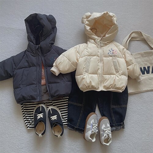 Kids Boys Coat Outerwear Cartoon Letter Long Sleeve Coat Daily Cotton Active Basic Black Pink Brown Winter Fall 2-6 Years
Kids Boys Coat Outerwear Cartoon Letter Long Sleeve Coat Daily Cotton Active Basic Black Pink Brown Winter Fall 2-6 Years