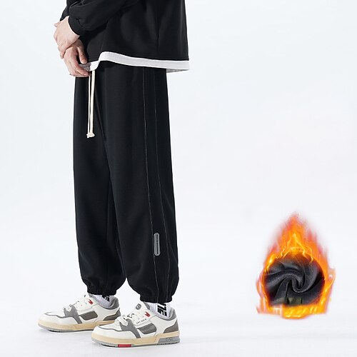 Men's Fleece Pants Sweatpants Winter Pants Trousers Drawstring Elastic Waist Elastic Cuff Solid Color Comfort Warm Casual Daily Streetwear Cotton Blend Sports Fashion Grey Black Micro-elastic
Men's Fleece Pants Sweatpants Winter Pants Trousers Drawstring Elastic Waist Elastic Cuff Solid Color Comfort Warm Casual Daily Streetwear Cotton Blend Sports Fashion Grey Black Micro-elastic