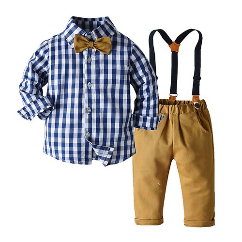 2 Pieces Toddler Boys Shirt & Pants Outfit Plaid Long Sleeve Cotton Set Outdoor Basic Fall Spring 3-7 Years Blue
2 Pieces Toddler Boys Shirt & Pants Outfit Plaid Long Sleeve Cotton Set Outdoor Basic Fall Spring 3-7 Years Blue