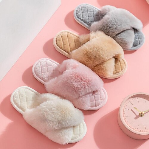 Warm Cozy Winter Slippers PVC Winter Slippers Plush Cross Floor Cotton Slippers Indoor Home Warm Plush Slippers
Warm Cozy Winter Slippers PVC Winter Slippers Plush Cross Floor Cotton Slippers Indoor Home Warm Plush Slippers