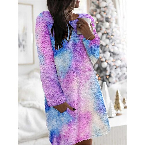Women's Casual Dress Shift Dress Mini Dress Green Blue Purple Long Sleeve Tie Dye Print Winter Fall Autumn Crew Neck Weekend Loose Fit 2022 S M L XL 2XL 3XL
Women's Casual Dress Shift Dress Mini Dress Green Blue Purple Long Sleeve Tie Dye Print Winter Fall Autumn Crew Neck Weekend Loose Fit 2022 S M L XL 2XL 3XL