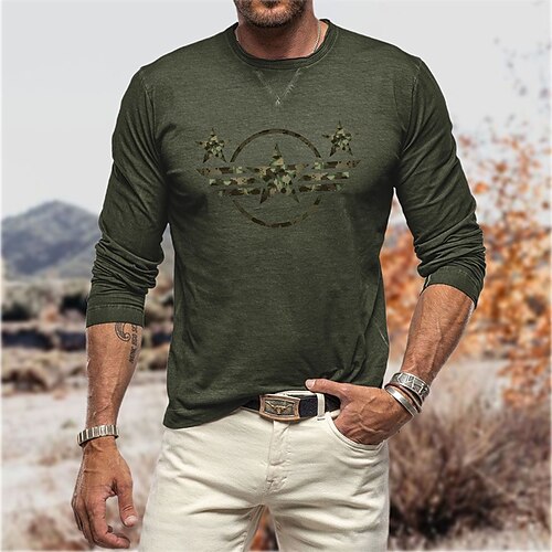 Men's T shirt Tee Geometry Crew Neck Army Green Print Street Sports Long Sleeve Print Clothing Apparel Fashion Designer Casual Comfortable
Men's T shirt Tee Geometry Crew Neck Army Green Print Street Sports Long Sleeve Print Clothing Apparel Fashion Designer Casual Comfortable