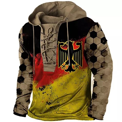 Men's Pullover Hoodie Sweatshirt Pullover Brown Hooded Graphic Prints Lace up Print Casual Daily Sports 3D Print Basic Streetwear Designer Spring Fall Clothing Apparel World Cup Hoodies
Men's Pullover Hoodie Sweatshirt Pullover Brown Hooded Graphic Prints Lace up Print Casual Daily Sports 3D Print Basic Streetwear Designer Spring Fall Clothing Apparel World Cup Hoodies
