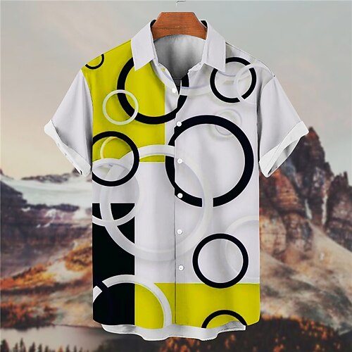 Men's Shirt Optical Illusion Geometry Turndown Blue Yellow 3D Print Outdoor Street Short Sleeves Button-Down Print Clothing Apparel Fashion Designer Casual Breathable / Summer
Men's Shirt Optical Illusion Geometry Turndown Blue Yellow 3D Print Outdoor Street Short Sleeves Button-Down Print Clothing Apparel Fashion Designer Casual Breathable / Summer