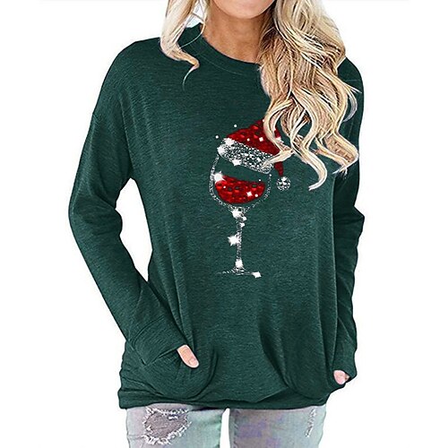 Women's Sweatshirt Pullover Basic Pocket Green Black Blue Graphic Christmas Round Neck Long Sleeve S M L XL 2XL
Women's Sweatshirt Pullover Basic Pocket Green Black Blue Graphic Christmas Round Neck Long Sleeve S M L XL 2XL
