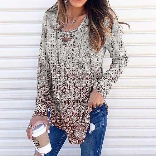 Women's Sweatshirt Pullover Streetwear Red Floral Street V Neck Long Sleeve S M L XL 2XL
Women's Sweatshirt Pullover Streetwear Red Floral Street V Neck Long Sleeve S M L XL 2XL