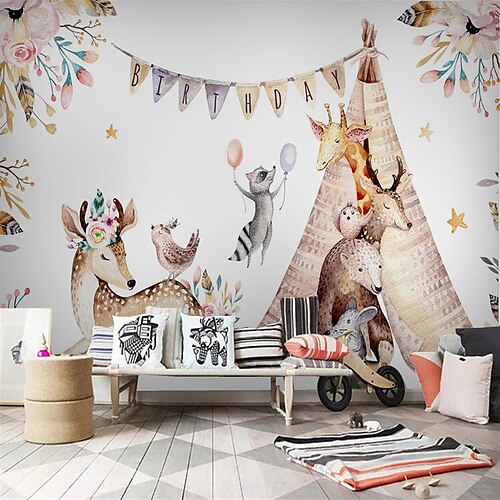 Mural Wallpaper Wall Sticker Covering Print Peel And Stick Removable Self Adhesive Cartoon Animal Fawn Pvc / Vinyl Home Decor
Mural Wallpaper Wall Sticker Covering Print Peel And Stick Removable Self Adhesive Cartoon Animal Fawn Pvc / Vinyl Home Decor