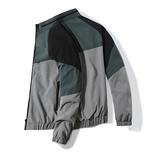 Men's Casual Jacket Daily Wear Vacation Going out Zipper Stand Collar Comfort Zipper Front Leisure Jacket Outerwear Color Block Patchwork Zipper Pocket Green Gray Black
Men's Casual Jacket Daily Wear Vacation Going out Zipper Stand Collar Comfort Zipper Front Leisure Jacket Outerwear Color Block Patchwork Zipper Pocket Green Gray Black