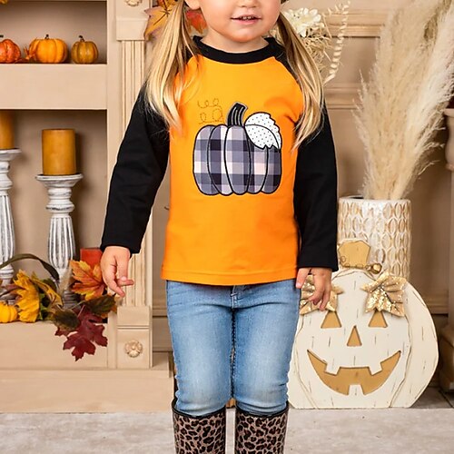 Kids Girls' T shirt Pumpkin Outdoor 3D Printing Long Sleeve Crewneck Cute 7-13 Years Winter Yellow / Fall
Kids Girls' T shirt Pumpkin Outdoor 3D Printing Long Sleeve Crewneck Cute 7-13 Years Winter Yellow / Fall