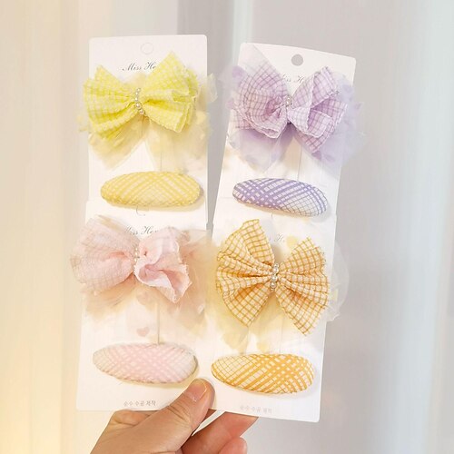 Kids Girls' Sweet Daily Plaid Polyester Hair Accessories Pink / Yellow / Orange One-Size
Kids Girls' Sweet Daily Plaid Polyester Hair Accessories Pink / Yellow / Orange One-Size
