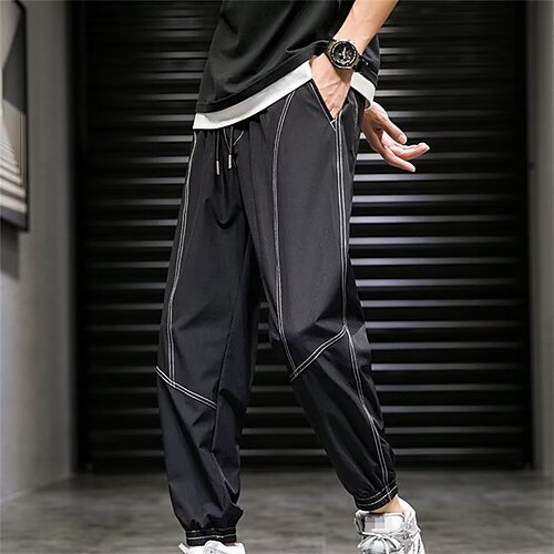 Men's Cargo Pants Trousers Work Pants Drawstring Elastic Waist Solid Colored Comfort Breathable Casual Daily Streetwear Sports Fashion Black Micro-elastic
Men's Cargo Pants Trousers Work Pants Drawstring Elastic Waist Solid Colored Comfort Breathable Casual Daily Streetwear Sports Fashion Black Micro-elastic