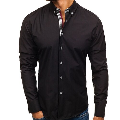 Men's Dress Shirt Solid Color Turndown Black Work Daily Long Sleeve Button-Down Clothing Apparel Cotton Fashion Streetwear Casual Smart Casual
Men's Dress Shirt Solid Color Turndown Black Work Daily Long Sleeve Button-Down Clothing Apparel Cotton Fashion Streetwear Casual Smart Casual