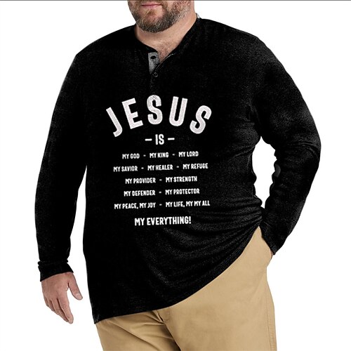 Men's Plus Size T shirt Tee Big and Tall Graphic Henley Spring Fall Basic Comfortable Big and Tall Outdoor Street Tops / Letter
Men's Plus Size T shirt Tee Big and Tall Graphic Henley Spring Fall Basic Comfortable Big and Tall Outdoor Street Tops / Letter