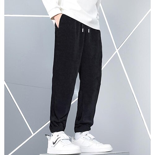 Men's Joggers Corduroy Pants Trousers Casual Pants Pocket Drawstring Solid Colored Full Length Casual Daily Corduroy Simple Casual / Sporty Light gray Dark Gray
Men's Joggers Corduroy Pants Trousers Casual Pants Pocket Drawstring Solid Colored Full Length Casual Daily Corduroy Simple Casual / Sporty Light gray Dark Gray