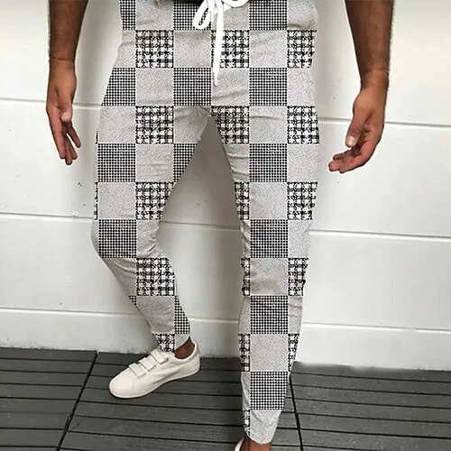 Men's Joggers Trousers Casual Pants Drawstring Elastic Waist Print Plaid Graphic Prints Tartan Comfort Breathable Casual Daily Streetwear Basic Fashion Beige Gray Micro-elastic / Elasticity
Men's Joggers Trousers Casual Pants Drawstring Elastic Waist Print Plaid Graphic Prints Tartan Comfort Breathable Casual Daily Streetwear Basic Fashion Beige Gray Micro-elastic / Elasticity