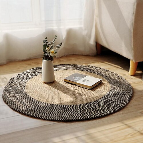Jute Woven Mat Nordic Style Living Room Catch Week Bedroom Round Carpet Sofa Foot Pad Bedside Floor Mat
Jute Woven Mat Nordic Style Living Room Catch Week Bedroom Round Carpet Sofa Foot Pad Bedside Floor Mat