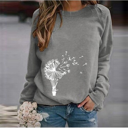 Women's Sweatshirt Pullover Casual Green Black Yellow Dandelion Casual Round Neck Long Sleeve S M L XL 2XL
Women's Sweatshirt Pullover Casual Green Black Yellow Dandelion Casual Round Neck Long Sleeve S M L XL 2XL