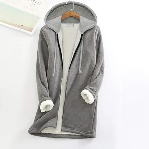 Women's Plus Size Jacket Hoodie Coat Zip Up Plain Outdoor Causal Long Sleeve Hooded Regular Winter Fall Gray L XL XXL 3XL
Women's Plus Size Jacket Hoodie Coat Zip Up Plain Outdoor Causal Long Sleeve Hooded Regular Winter Fall Gray L XL XXL 3XL