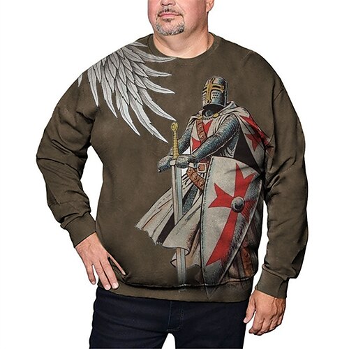 Men's Plus Size Sweatshirt Big and Tall Graphic Prints Crew Neck Long Sleeve Spring & Fall Basic Casual Big and Tall Daily Sports Tops
Men's Plus Size Sweatshirt Big and Tall Graphic Prints Crew Neck Long Sleeve Spring & Fall Basic Casual Big and Tall Daily Sports Tops