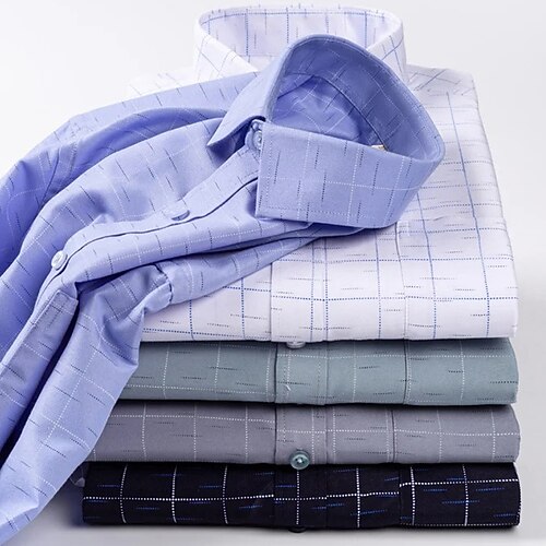 Men's Dress Shirt Plaid Check Shirt Turndown Green Blue Navy Blue Gray White Casual Daily Long Sleeve Button-Down Clothing Apparel Basic Fashion Streetwear Business
Men's Dress Shirt Plaid Check Shirt Turndown Green Blue Navy Blue Gray White Casual Daily Long Sleeve Button-Down Clothing Apparel Basic Fashion Streetwear Business
