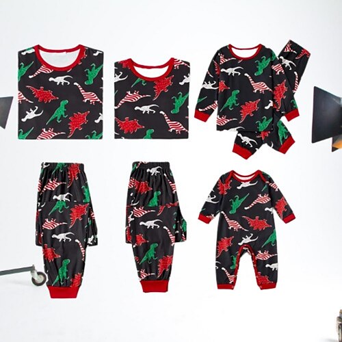 Family Look Christmas Pajamas Dinosaur Home Black Long Sleeve Daily Matching Outfits
Family Look Christmas Pajamas Dinosaur Home Black Long Sleeve Daily Matching Outfits