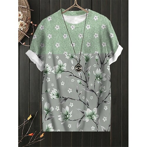 Women's Plus Size Tops T shirt Tee Floral Print Short Sleeve Crewneck Streetwear Daily Sports Cotton Spandex Jersey Spring Summer Green
Women's Plus Size Tops T shirt Tee Floral Print Short Sleeve Crewneck Streetwear Daily Sports Cotton Spandex Jersey Spring Summer Green