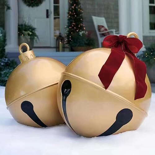 

Новогоднее украшение шар-колокольчик 60 см на открытом воздухе веселая печать ПВХ надувная игрушка мяч рождественские поделки
