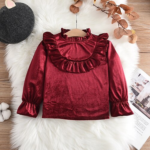 Toddler Girls' Blouse Solid Color Party Long Sleeve Ruched Fashion 3-7 Years Fall Wine
Toddler Girls' Blouse Solid Color Party Long Sleeve Ruched Fashion 3-7 Years Fall Wine
