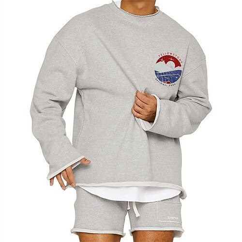 Men's Sweatshirt Pullover Gray Crew Neck Graphic Print Sports & Outdoor Streetwear Designer Casual Big and Tall Winter Fall Clothing Apparel Hoodies Sweatshirts Long Sleeve / Spring
Men's Sweatshirt Pullover Gray Crew Neck Graphic Print Sports & Outdoor Streetwear Designer Casual Big and Tall Winter Fall Clothing Apparel Hoodies Sweatshirts Long Sleeve / Spring