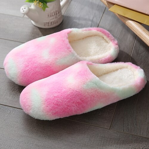 Women's Slippers Home House Slippers Warm Slippers Fleece Slippers Winter Flat Heel Round Toe Casual Satin Loafer Camouflage Light Purple Green Rainbow
Women's Slippers Home House Slippers Warm Slippers Fleece Slippers Winter Flat Heel Round Toe Casual Satin Loafer Camouflage Light Purple Green Rainbow