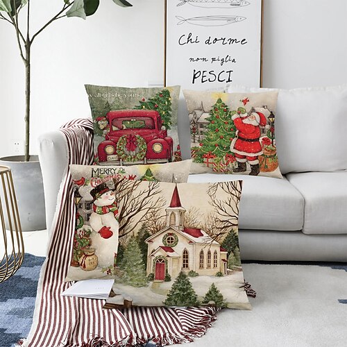Christmas Double Side Throw Pillow Cover 4PC Soft Decorative Square Cushion Case Pillowcase for Bedroom Livingroom Sofa Couch Chair Superior Quality Machine Washable
Christmas Double Side Throw Pillow Cover 4PC Soft Decorative Square Cushion Case Pillowcase for Bedroom Livingroom Sofa Couch Chair Superior Quality Machine Washable