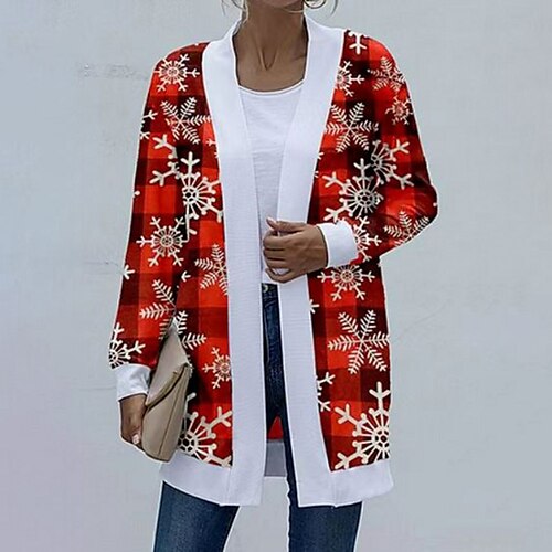 Women's Casual Jacket Breathable Comfortable Christmas Daily Wear Going out Patchwork Print Cardigan Collarless Active Street Style Christmas Elk Regular Fit Outerwear Long Sleeve Winter Fall Green
Women's Casual Jacket Breathable Comfortable Christmas Daily Wear Going out Patchwork Print Cardigan Collarless Active Street Style Christmas Elk Regular Fit Outerwear Long Sleeve Winter Fall Green
