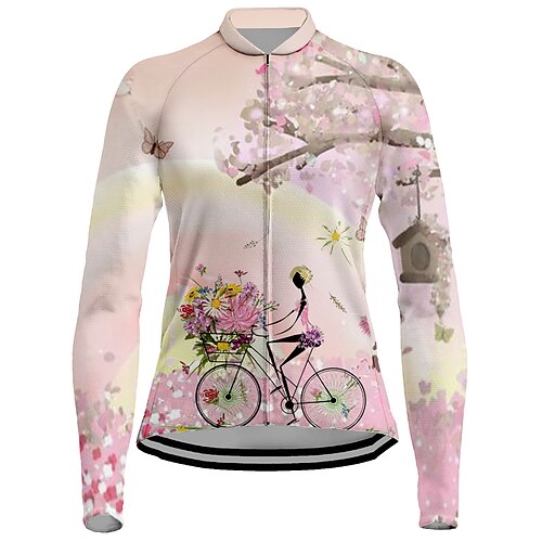 21Grams Women's Cycling Jersey Long Sleeve Bike Jersey Top with 3 Rear Pockets Mountain Bike MTB Road Bike Cycling Breathable Quick Dry Moisture Wicking Reflective Strips Rosy Pink Butterfly Floral
21Grams Women's Cycling Jersey Long Sleeve Bike Jersey Top with 3 Rear Pockets Mountain Bike MTB Road Bike Cycling Breathable Quick Dry Moisture Wicking Reflective Strips Rosy Pink Butterfly Floral
