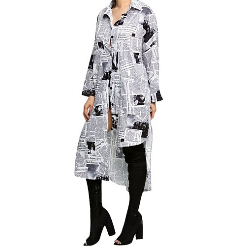 Women's T Shirt Dress Casual Dress Shift Dress Maxi long Dress Winter Dress Holiday Going out Polyester Stylish Casual Shirt Collar Button High Low dress Long Sleeve Summer Spring Fall 2023 Loose Fit
Women's T Shirt Dress Casual Dress Shift Dress Maxi long Dress Winter Dress Holiday Going out Polyester Stylish Casual Shirt Collar Button High Low dress Long Sleeve Summer Spring Fall 2023 Loose Fit