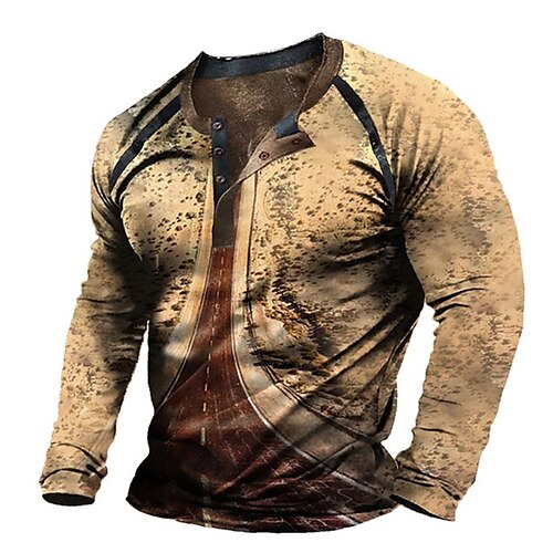 Men's Henley Shirt T shirt Tee Tee Graphic Henley Brown 3D Print Outdoor Daily Long Sleeve Patchwork Button-Down Clothing Apparel Basic Designer Casual Classic
Men's Henley Shirt T shirt Tee Tee Graphic Henley Brown 3D Print Outdoor Daily Long Sleeve Patchwork Button-Down Clothing Apparel Basic Designer Casual Classic
