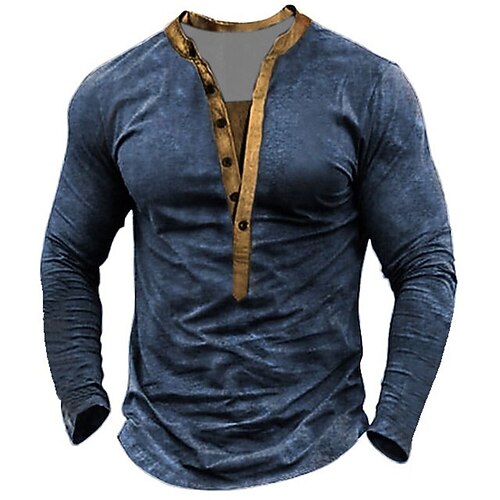 Men's T shirt Tee Henley Shirt Tee Color Block Henley Green Blue Brown Gray 3D Print Outdoor Daily Long Sleeve Button-Down Print Clothing Apparel Basic Designer Classic Comfortable / Sports
Men's T shirt Tee Henley Shirt Tee Color Block Henley Green Blue Brown Gray 3D Print Outdoor Daily Long Sleeve Button-Down Print Clothing Apparel Basic Designer Classic Comfortable / Sports