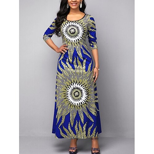 Women's Casual Dress Shift Dress Long Dress Maxi Dress Blue Long Sleeve Print Print Winter Fall Crew Neck Stylish Casual Modern Fall Dress 2022 S M L XL 2XL 3XL 4XL 5XL / Winter Dress
Women's Casual Dress Shift Dress Long Dress Maxi Dress Blue Long Sleeve Print Print Winter Fall Crew Neck Stylish Casual Modern Fall Dress 2022 S M L XL 2XL 3XL 4XL 5XL / Winter Dress