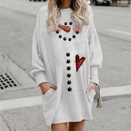 Women's Hoodie Dress Streetwear Pocket White Graphic Christmas Round Neck Long Sleeve S M L XL 2XL 3XL
Women's Hoodie Dress Streetwear Pocket White Graphic Christmas Round Neck Long Sleeve S M L XL 2XL 3XL
