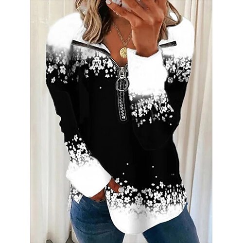 Mujer Camisa Negro Rojo Azul Piscina Plano Cremallera de un cuarto Manga Larga Casual Fin de semana Ropa de calle Con Capucha Regular S
Mujer Camisa Negro Rojo Azul Piscina Plano Cremallera de un cuarto Manga Larga Casual Fin de semana Ropa de calle Con Capucha Regular S