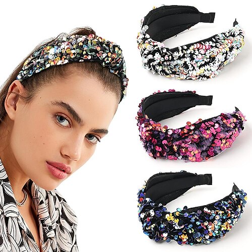 1PC Women's Girls' Headbands Headband For Party Evening Sequins Fabric Fish Scale Sequin Headband - Sapphire Blue Fish Scale Sequin Headband - White Color Fish scale sequin headband - red and yellow
1PC Women's Girls' Headbands Headband For Party Evening Sequins Fabric Fish Scale Sequin Headband - Sapphire Blue Fish Scale Sequin Headband - White Color Fish scale sequin headband - red and yellow