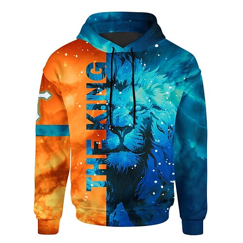 Men's Pullover Hoodie Sweatshirt Blue Hooded Color Block Lion Graphic Prints Print Daily Sports 3D Print Basic Streetwear Designer Spring Fall Clothing Apparel Hoodies Sweatshirts Long Sleeve
Men's Pullover Hoodie Sweatshirt Blue Hooded Color Block Lion Graphic Prints Print Daily Sports 3D Print Basic Streetwear Designer Spring Fall Clothing Apparel Hoodies Sweatshirts Long Sleeve