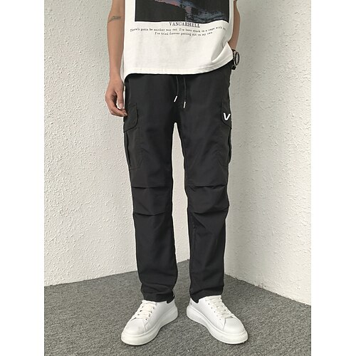 Men's Trousers Casual Pants Drawstring Multi Pocket Straight Leg Solid Colored Comfort Soft Full Length Daily Streetwear Stylish Chic & Modern Black
Men's Trousers Casual Pants Drawstring Multi Pocket Straight Leg Solid Colored Comfort Soft Full Length Daily Streetwear Stylish Chic & Modern Black
