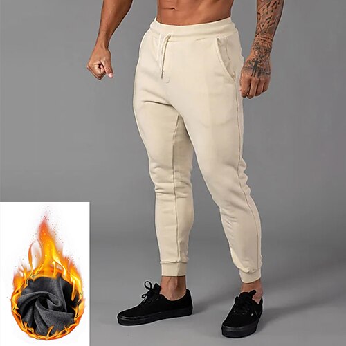 Men's Fleece Pants Sweatpants Joggers Trousers Winter Pants Side Pockets Elastic Waist Fleece Solid Color Comfort Warm Daily Casual Navy Apricot / Spring / Drawstring / Elasticity
Men's Fleece Pants Sweatpants Joggers Trousers Winter Pants Side Pockets Elastic Waist Fleece Solid Color Comfort Warm Daily Casual Navy Apricot / Spring / Drawstring / Elasticity