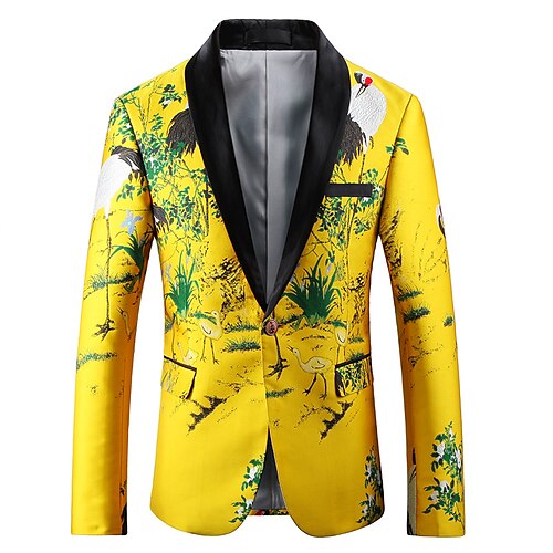 Per uomo Classico Giacca Standard Taglio standard Modello Monopetto - 1 bottone Giallo 2023
Per uomo Classico Giacca Standard Taglio standard Modello Monopetto - 1 bottone Giallo 2023